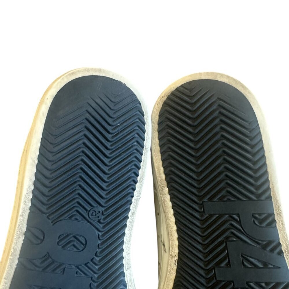 P448 Jack White Sneakers Tennis Shoes Animal Print Silver Size 38 7.5 Women's - Picture 12 of 13